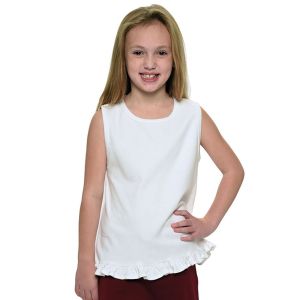 sleeveless ruffle tee