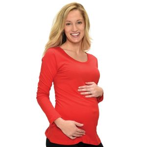 Black Long Sleeve Maternity Tshirt,,