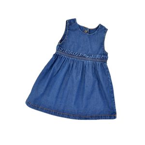 Denim Tank Dress with Frill