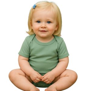 Baby bodysuit cactus green