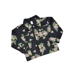 denim floral toddler jacket 