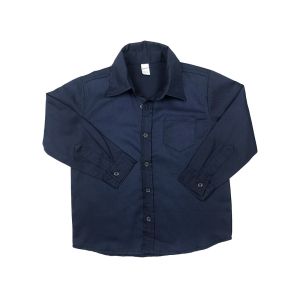 Long Sleeve Navy Button Down Shirt