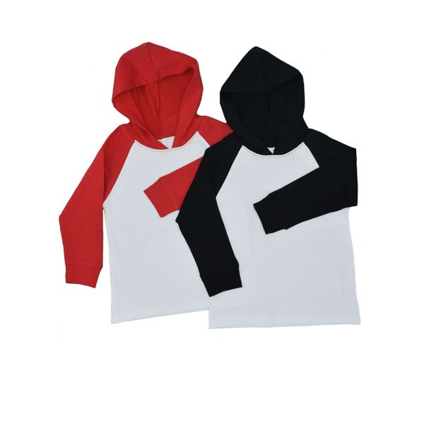 【BAON】[unisex] Ricohi Color Matching Raglan Printed Over T 413090-tooddler-raglan-hooded-