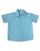 Short Sleeve Toddler Plaid Shirt,