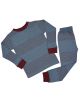 Navy and Maroon Striped Toddler Pj Set