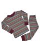 Maroon Multi Color Toddler Striped Shirt and Pants Set