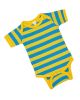 Blue and Yellow Striped Bodysuit