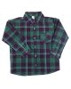 Long Sleeve Plaid Purple/Green Button Down Shirt