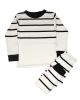Toddler Stripe White-Black T-shirt and Pant Set