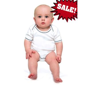 Interlock Short Sleeve Contrast Stitch Bodysuit