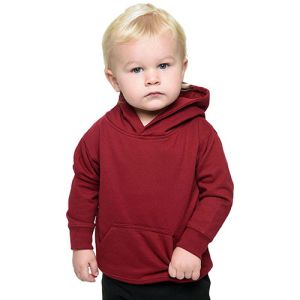  Infant Fleece Pullover Hoodie-Maroon-6-12m