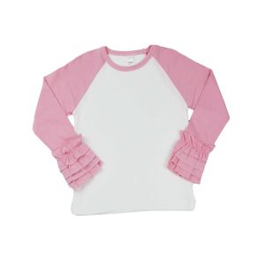 Raglan Tshirt with ruffle sleeves